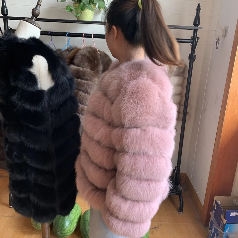 Queentina Real Fox Fur Coat