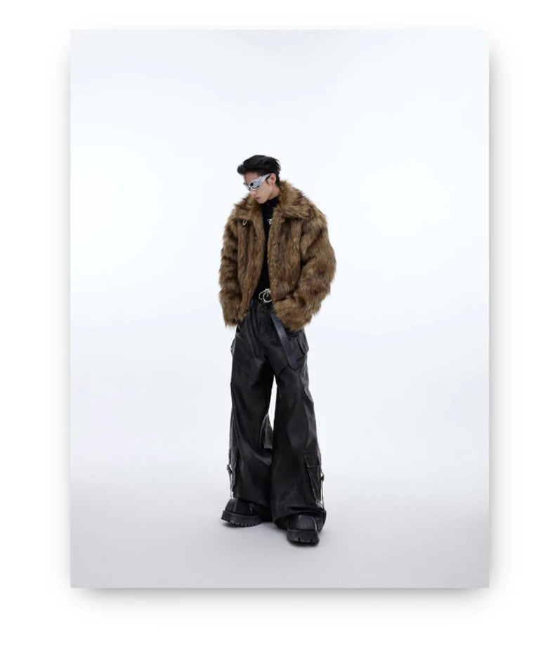Mauroicardi Winter Short Hairy Soft Faux Fur Coat