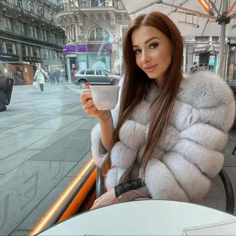 Queentina Real Fox Fur Coat