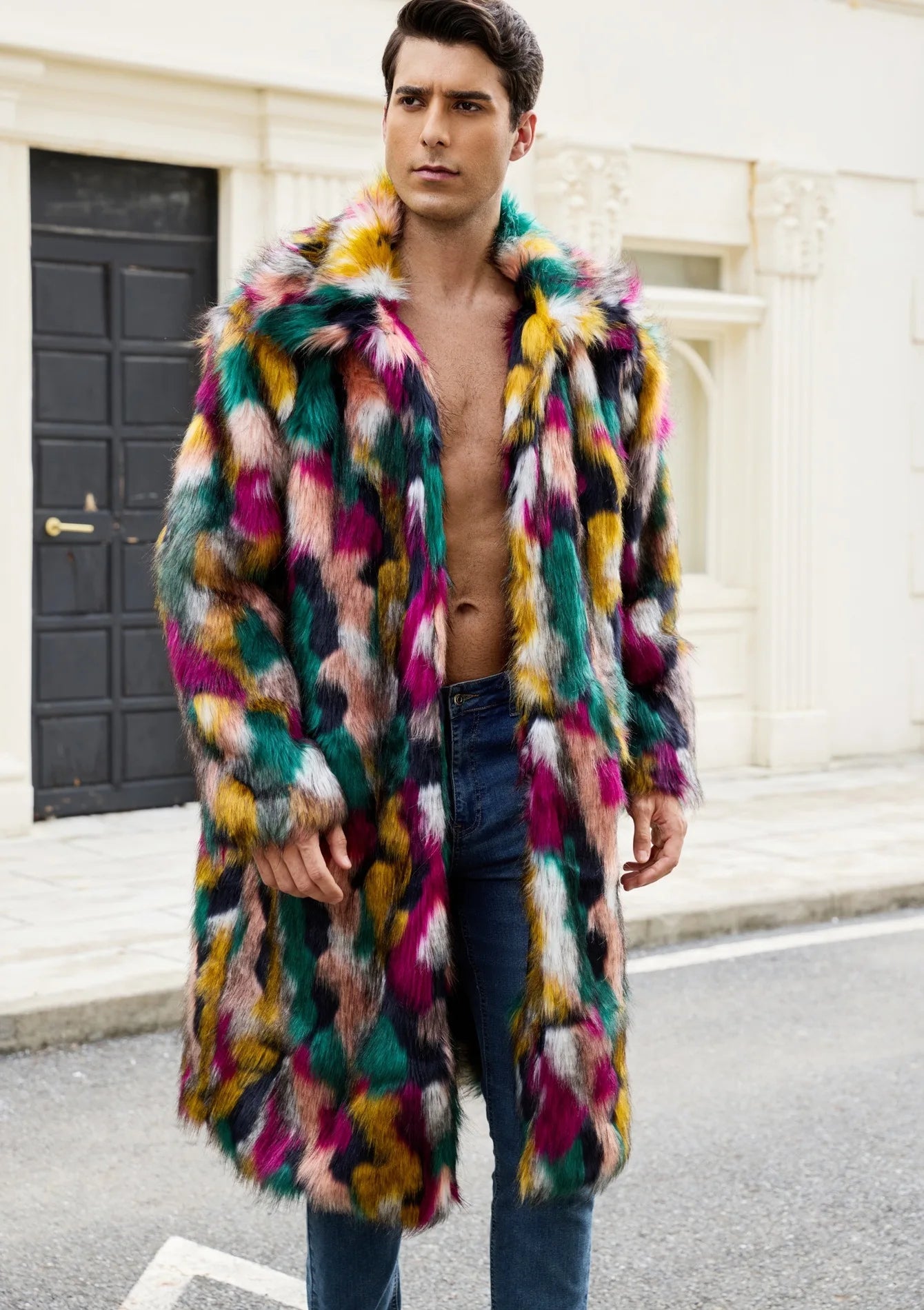 PFHQ Long Faux Fur Jacket