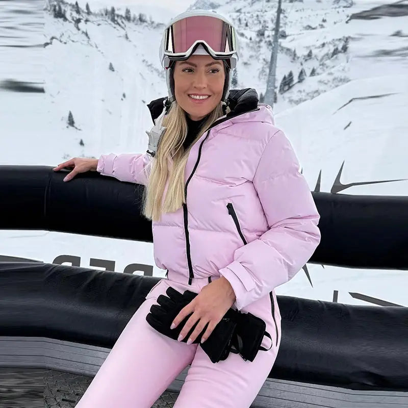 Windproof Two Piece Women Ski Suit