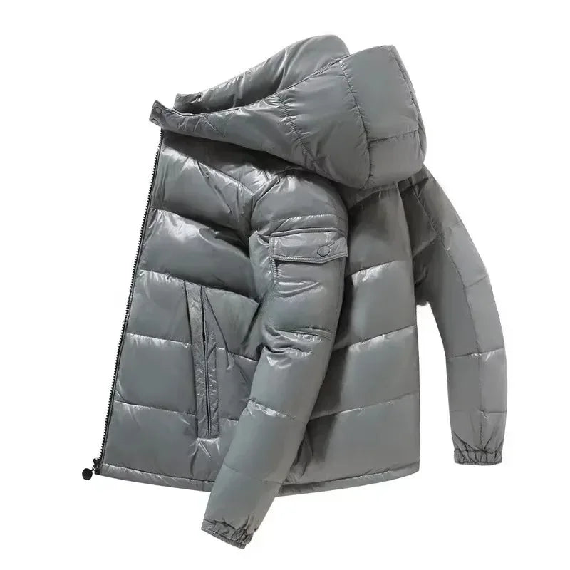Winter Black Shiny Puffer Jacket