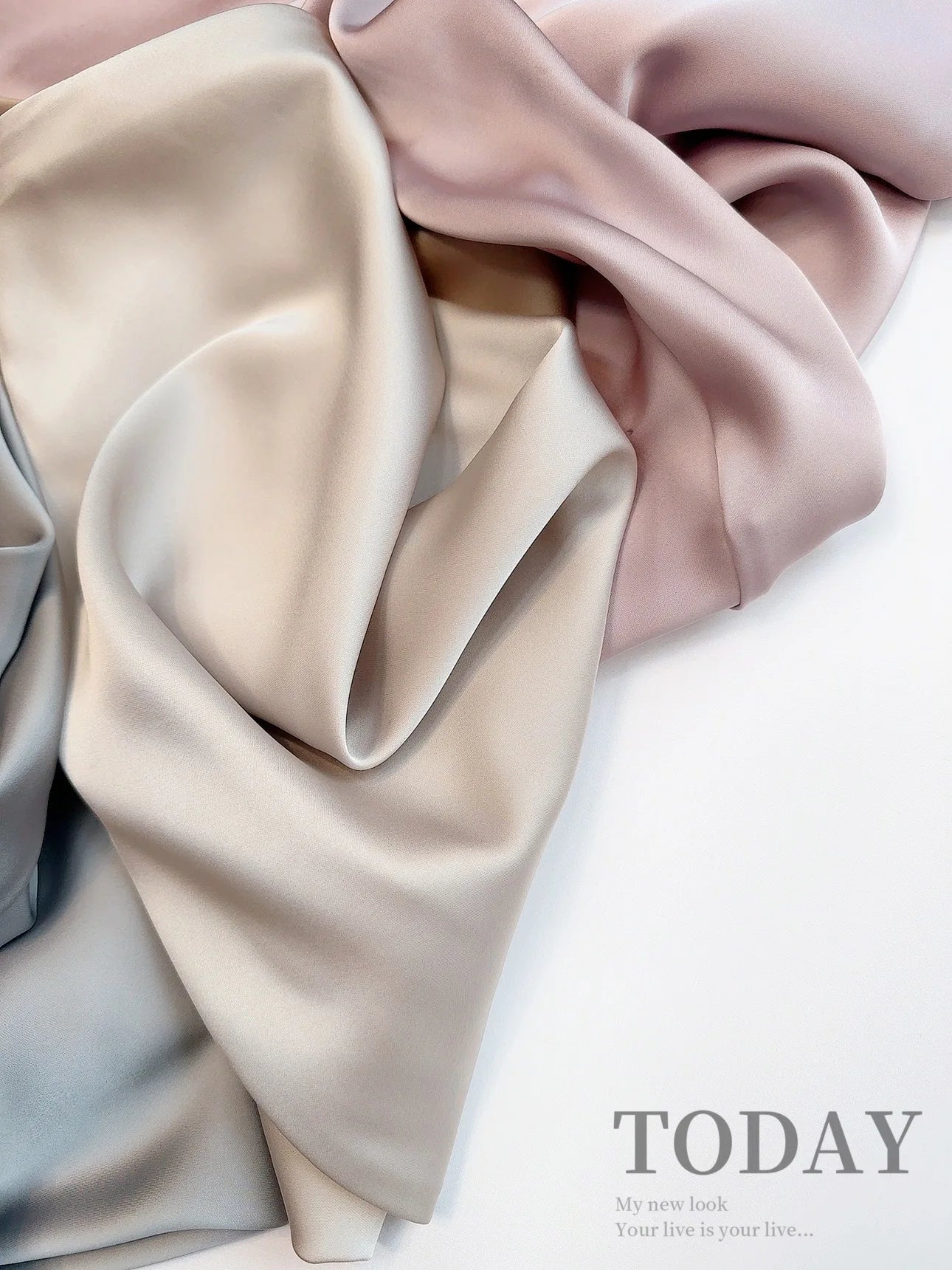 French Style Chic High-Waisted Satin Skirt