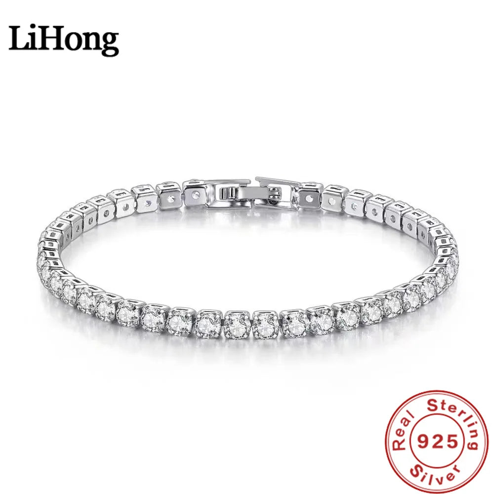 Sterling Silver Tennis Bracelet Zirconia