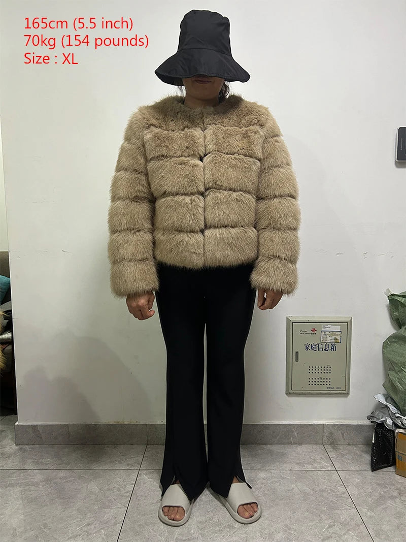 Women's Fashion Faux Fur Coat