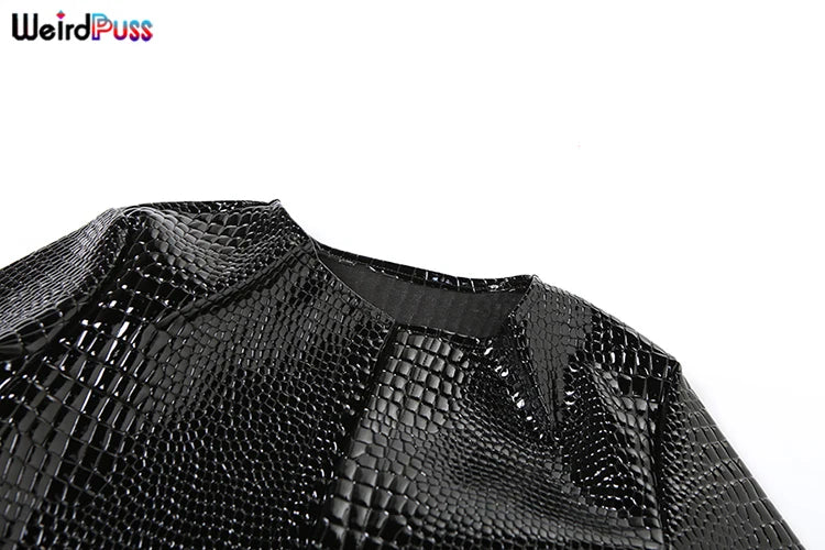 Weird Puss Faux Leather Jacket