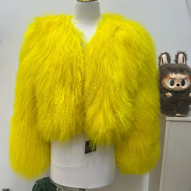 New Style Genuine Mongolian Tanned Sheepskin Coat