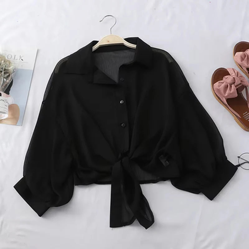 Half Sleeve Chiffon Shirt