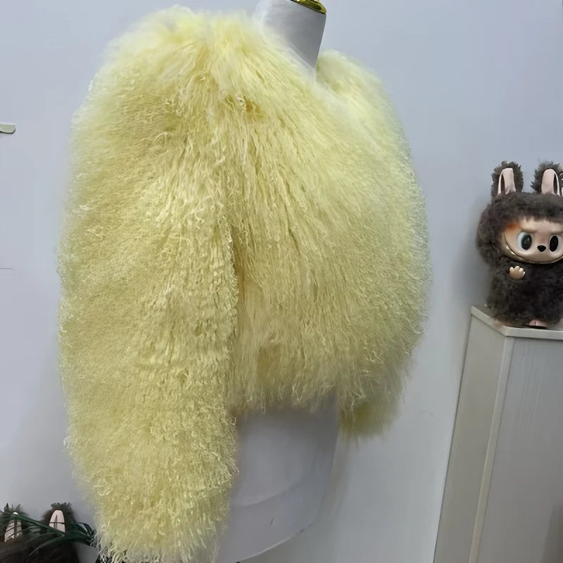 New Style Genuine Mongolian Tanned Sheepskin Coat