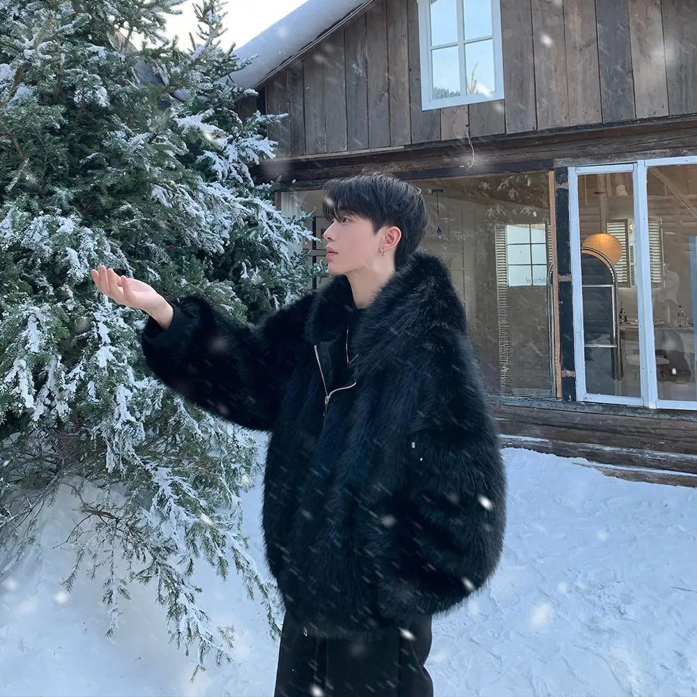 Leopard Print Faux Fur Jacket