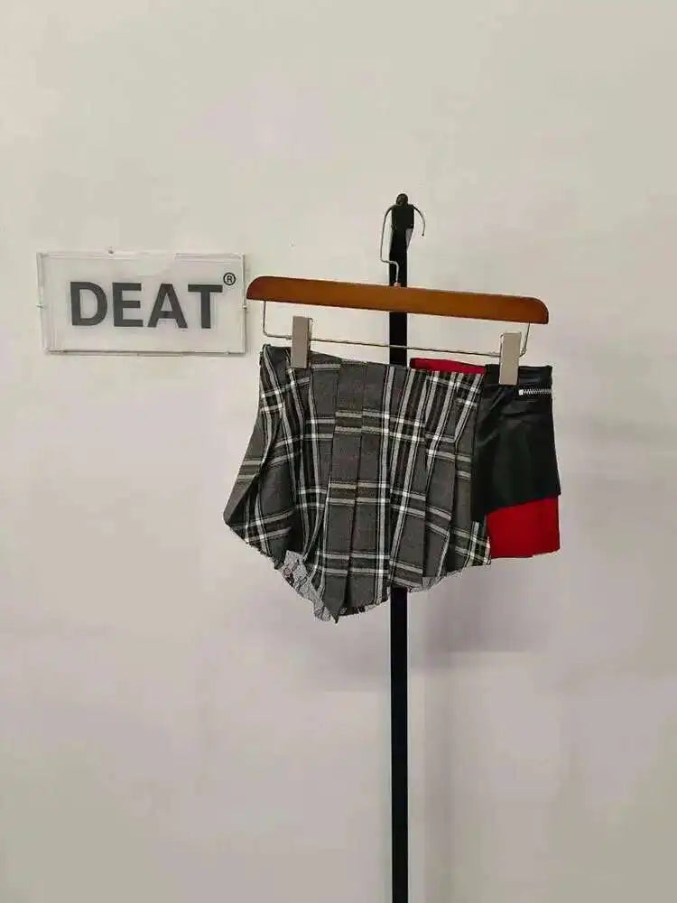 DEAT Patchwork Mini Skirt