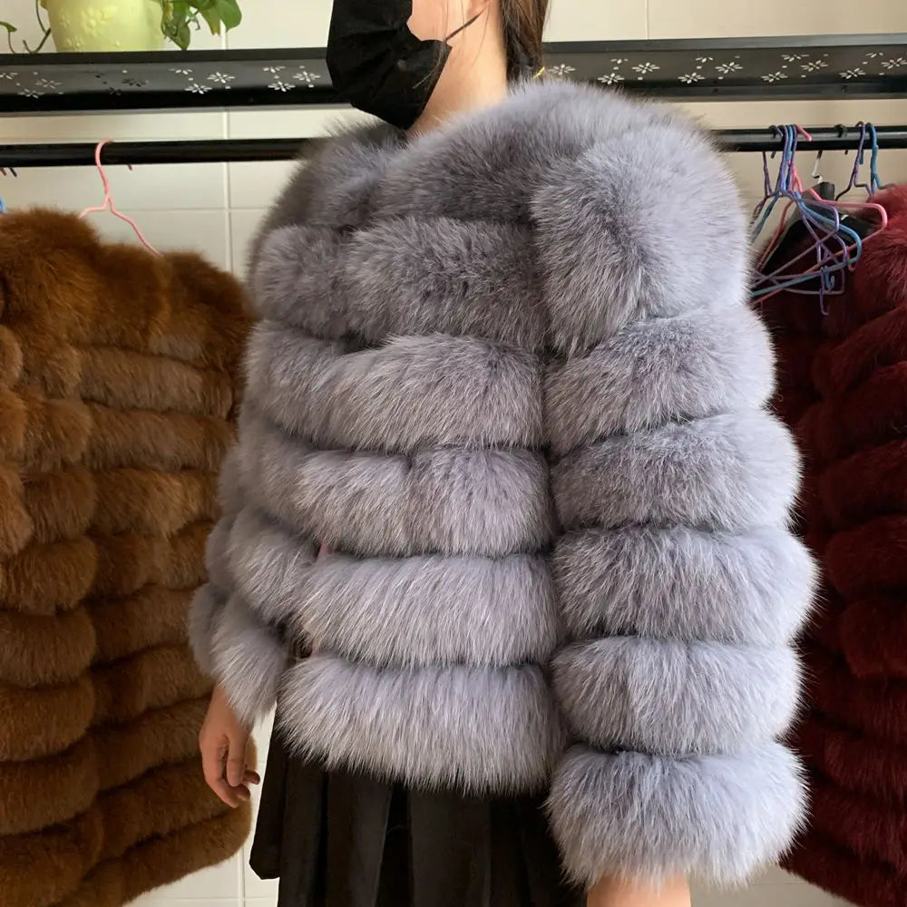 Queentina Real Fox Fur Coat