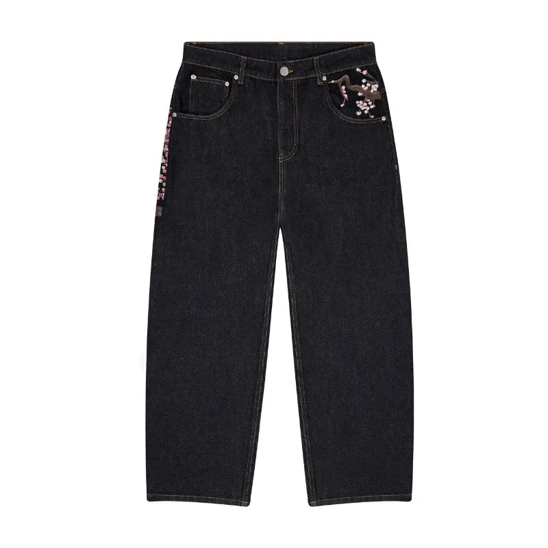 Y2K Harajuku Cherry Blossom Jeans