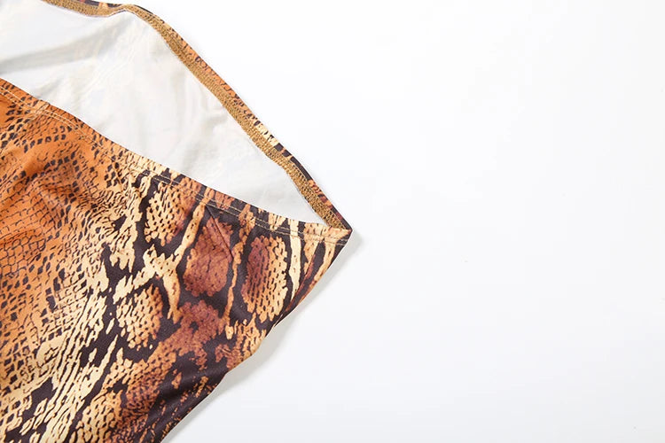 Weird Puss Sexy Snake Print Set