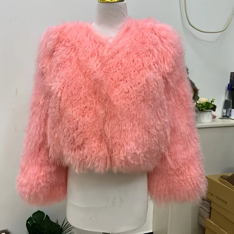 New Style Genuine Mongolian Tanned Sheepskin Coat