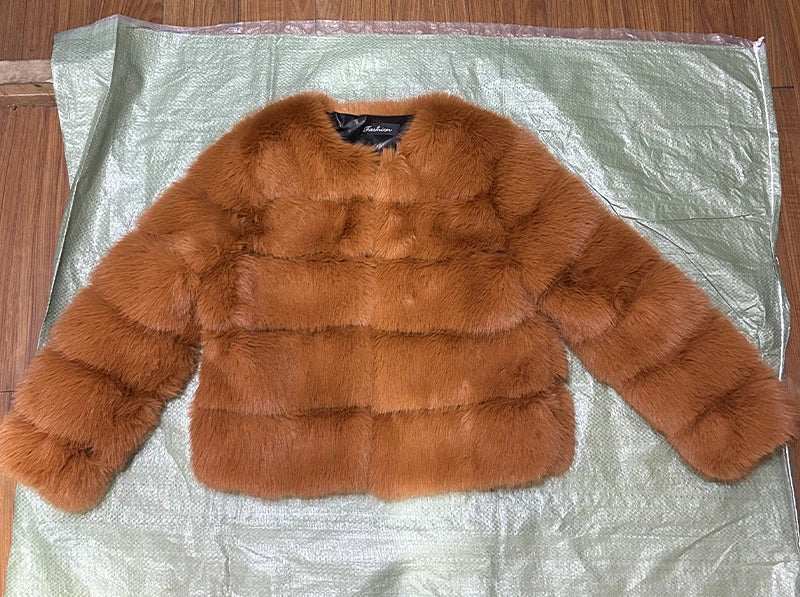 Women's Fashion Faux Fur Coat