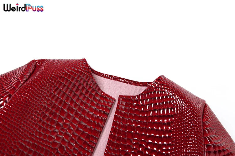 Weird Puss Faux Leather Jacket