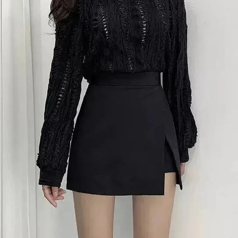 Black High-Waisted Mini Skirt