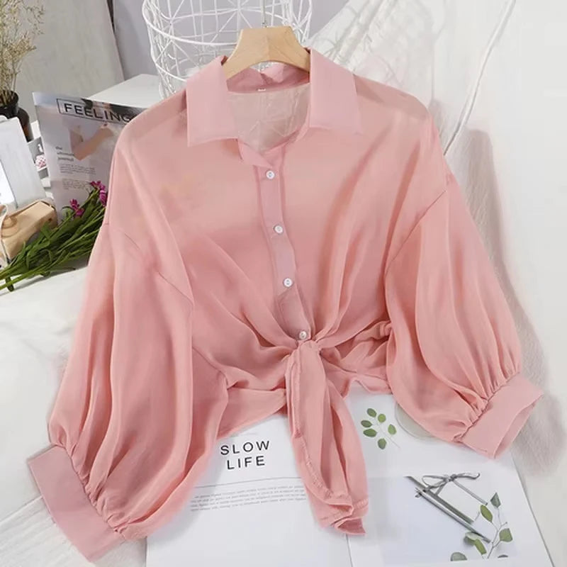 Half Sleeve Chiffon Shirt