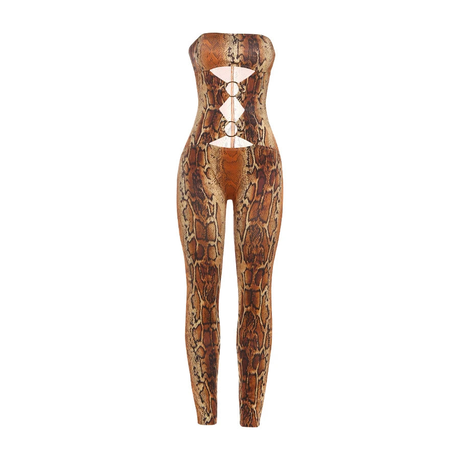 Weird Puss Sexy Snake Print Set