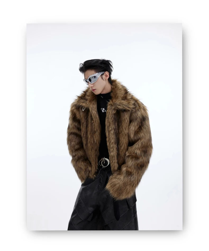 Mauroicardi Winter Short Hairy Soft Faux Fur Coat