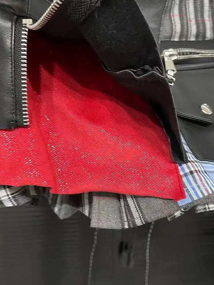 DEAT Patchwork Mini Skirt