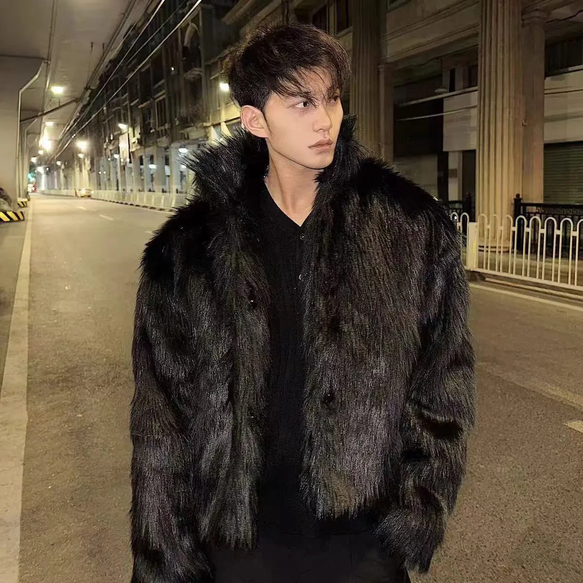 Winter Thickened Faux Fox Fur Coat