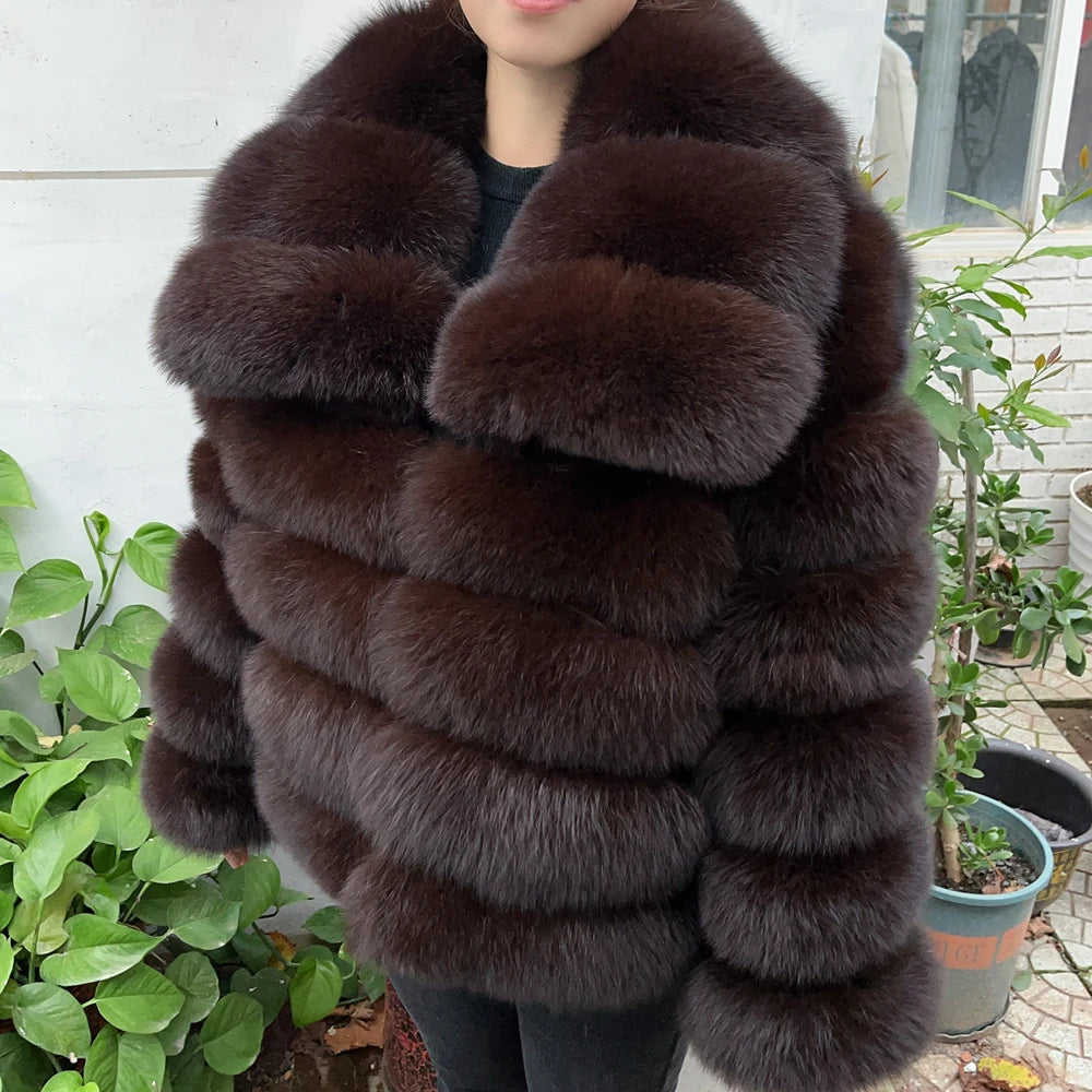 QUEENTINA  Real Fox Fur Coat