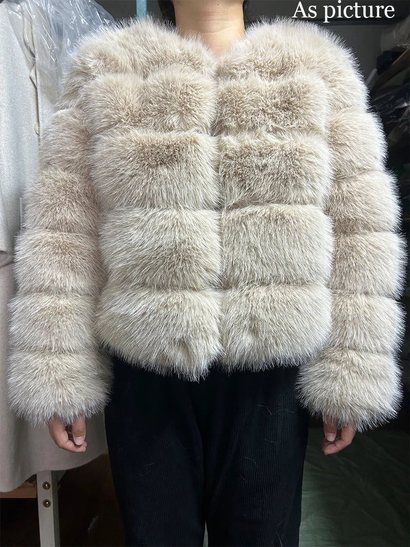 Women's Fashion Faux Fur Coat