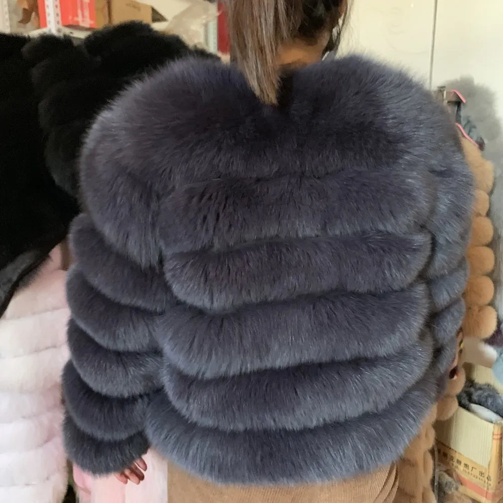 Queentina Real Fox Fur Coat