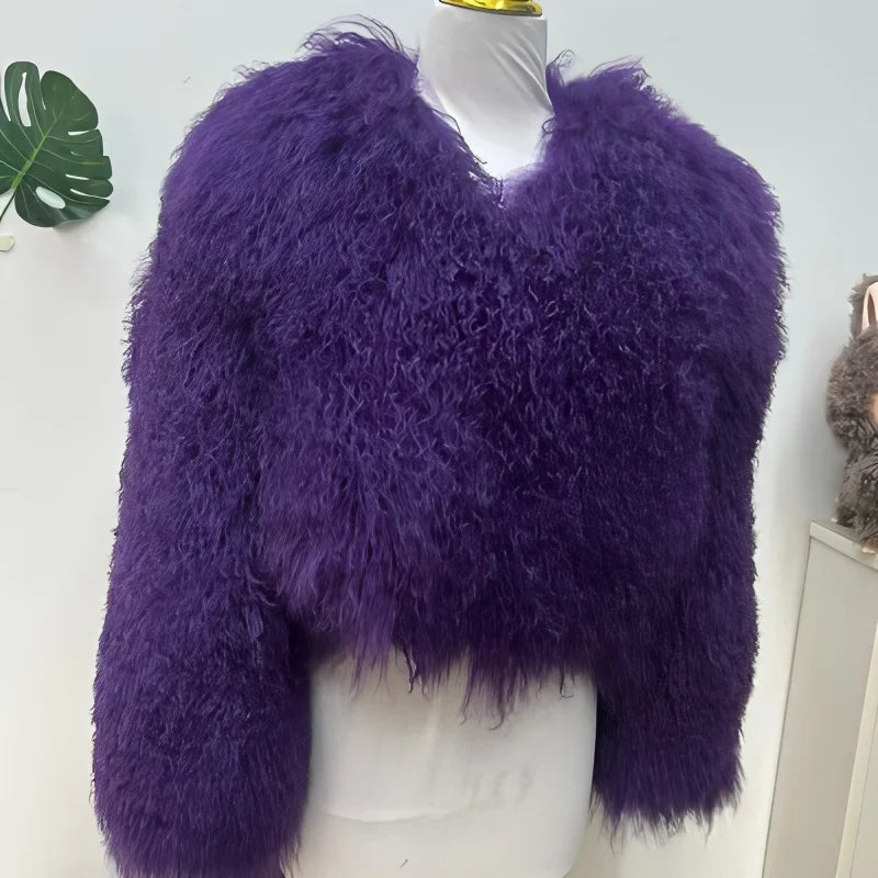 New Style Genuine Mongolian Tanned Sheepskin Coat