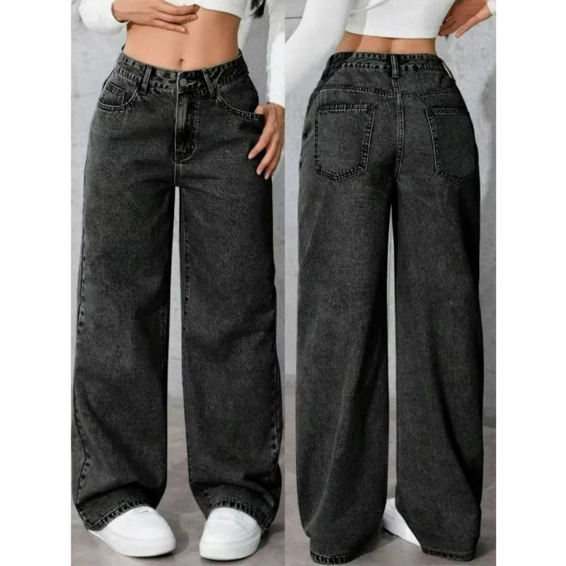 Classic Wide Leg Stretch Jeans