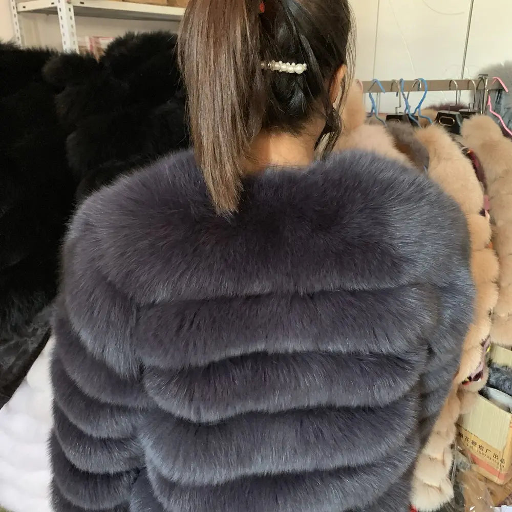 Queentina Real Fox Fur Coat
