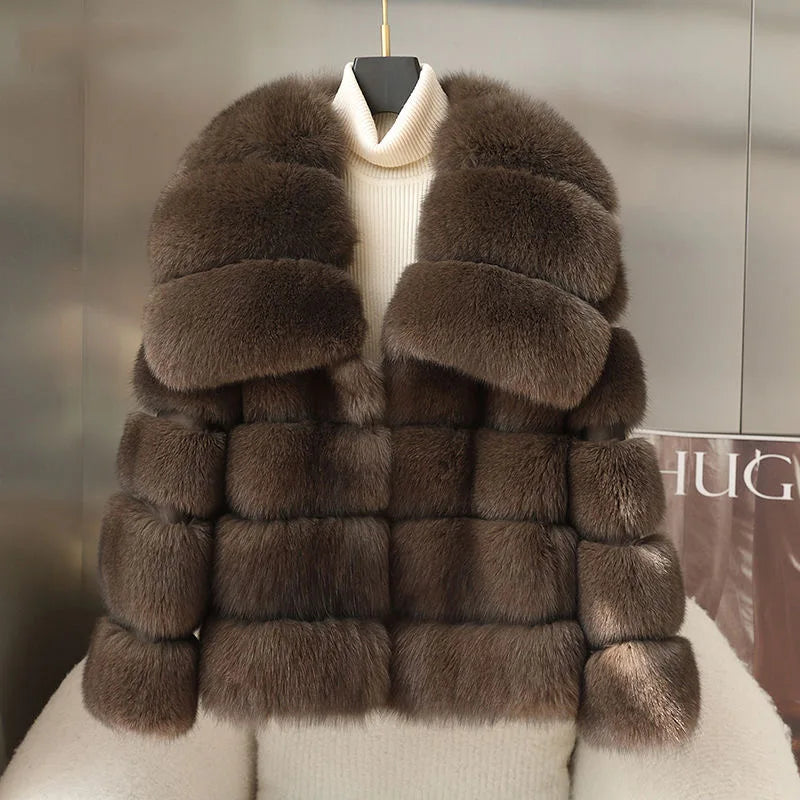 QUEENTINA  Real Fox Fur Coat