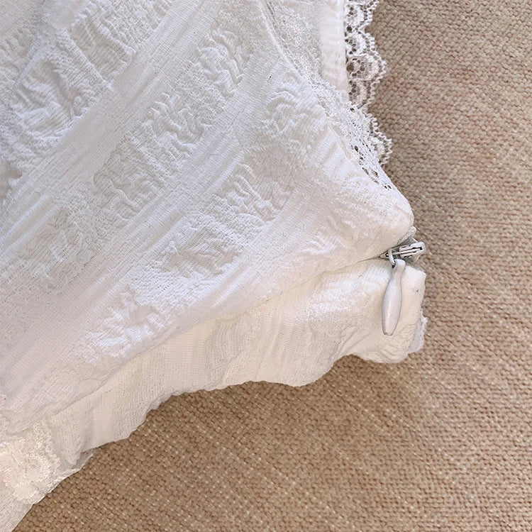 Balletcore Ruffled Mini Skirt with Lace Trim Low Rise Tiere