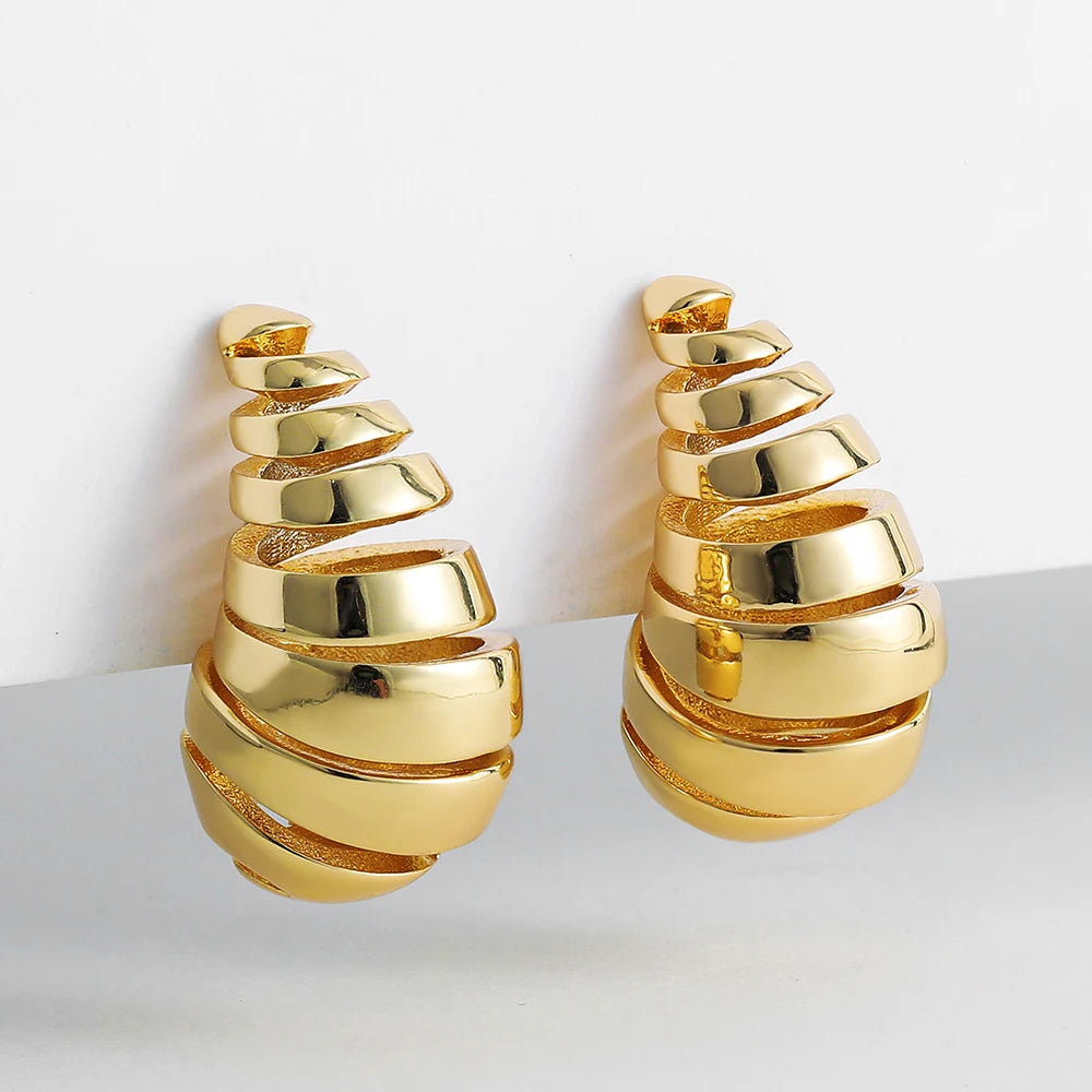Vintage Chunky Dome Drop Earrings