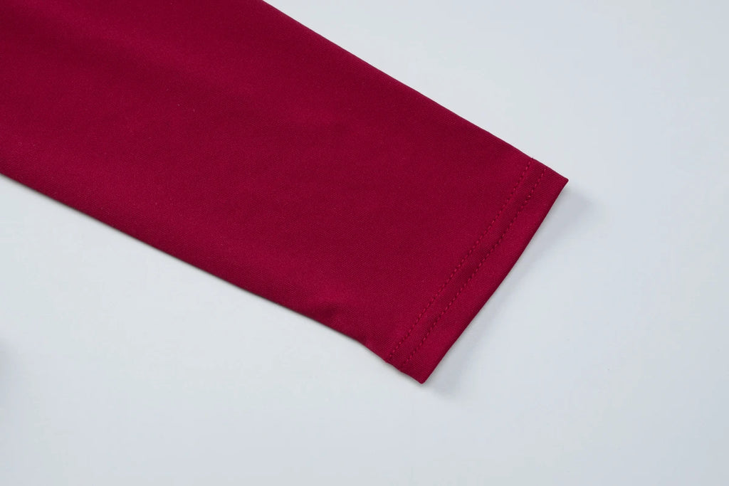 Dulzura O-Neck Long Sleeve Ruched Slim Fit T-Shirt