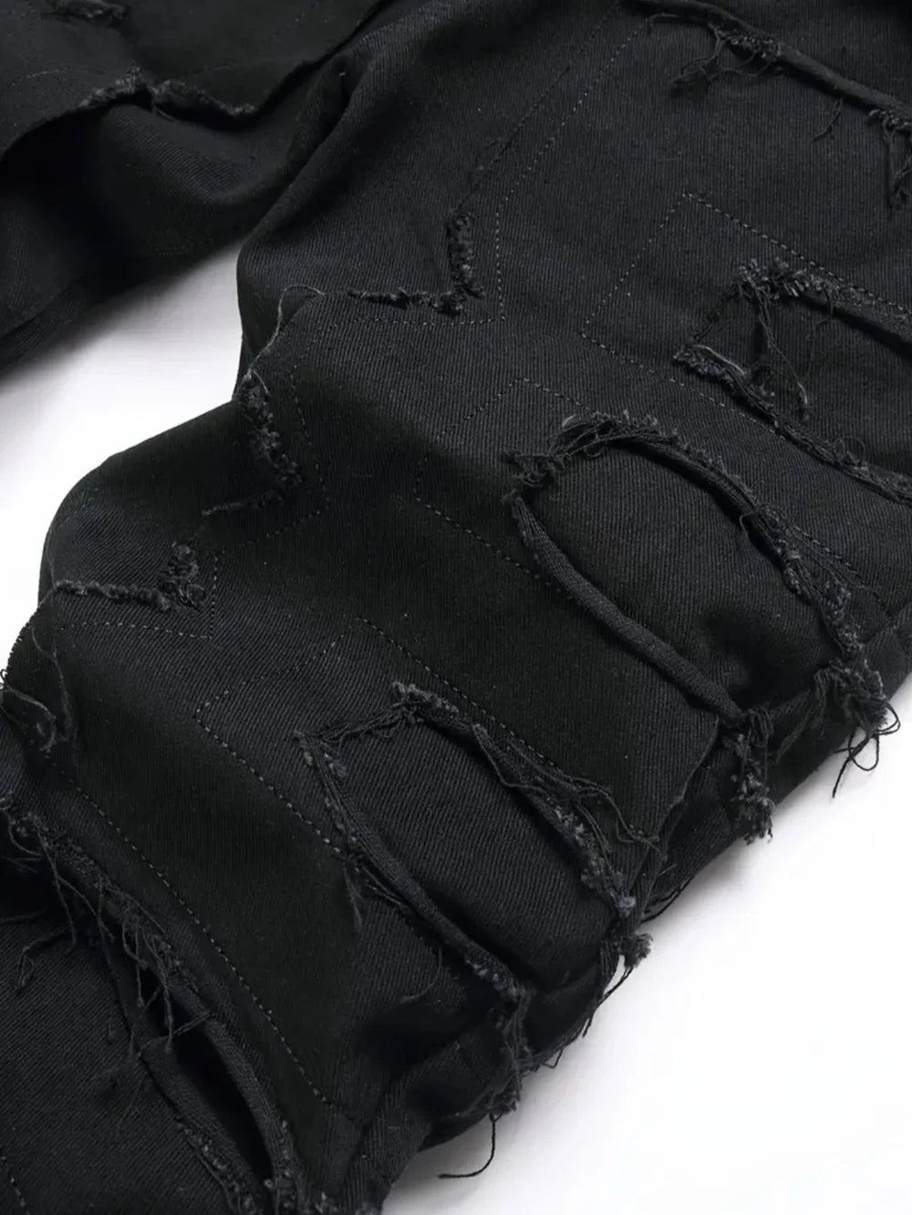 Stacked Spliced Slim Jeans