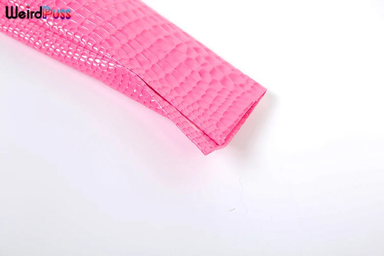 Weird Puss Faux Leather Jacket