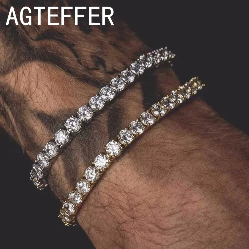 925 sterling silver Tennis Bracelet 2/4mm Cubic Zirconia