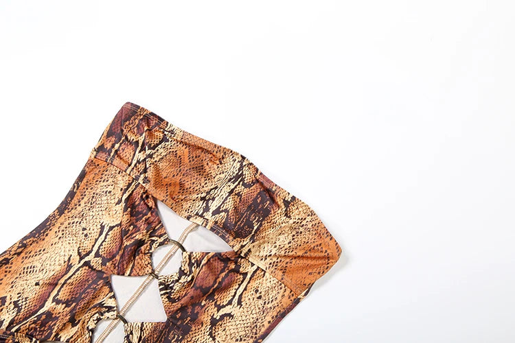 Weird Puss Sexy Snake Print Set